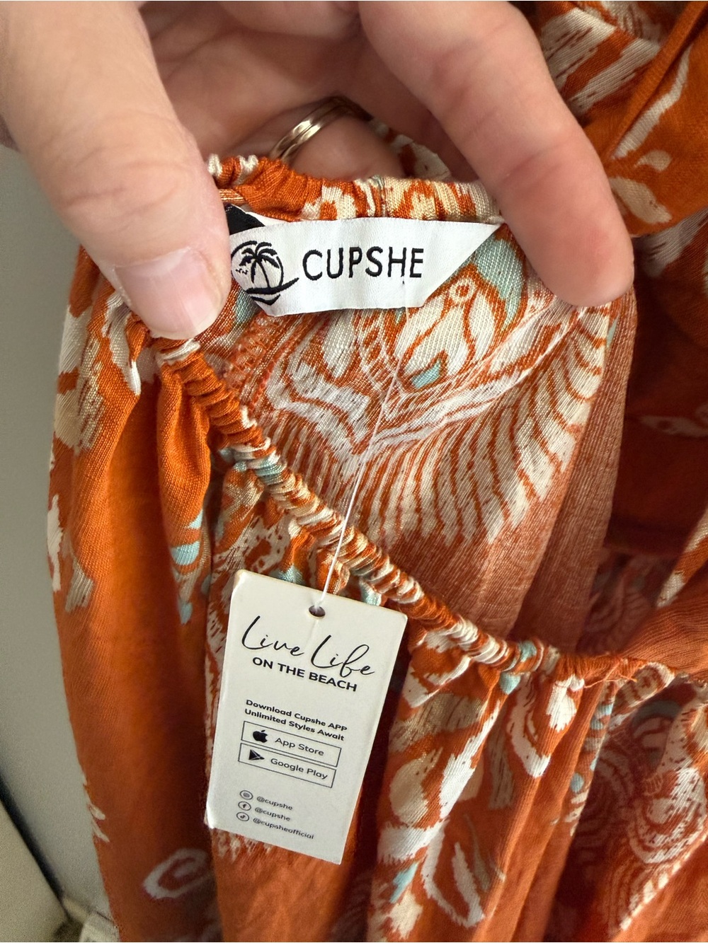 Cupshe Women’s Evening Sun Ornate Maxi Dress SZ XL Spaghetti Strap New Floral - Picture 7 of 14